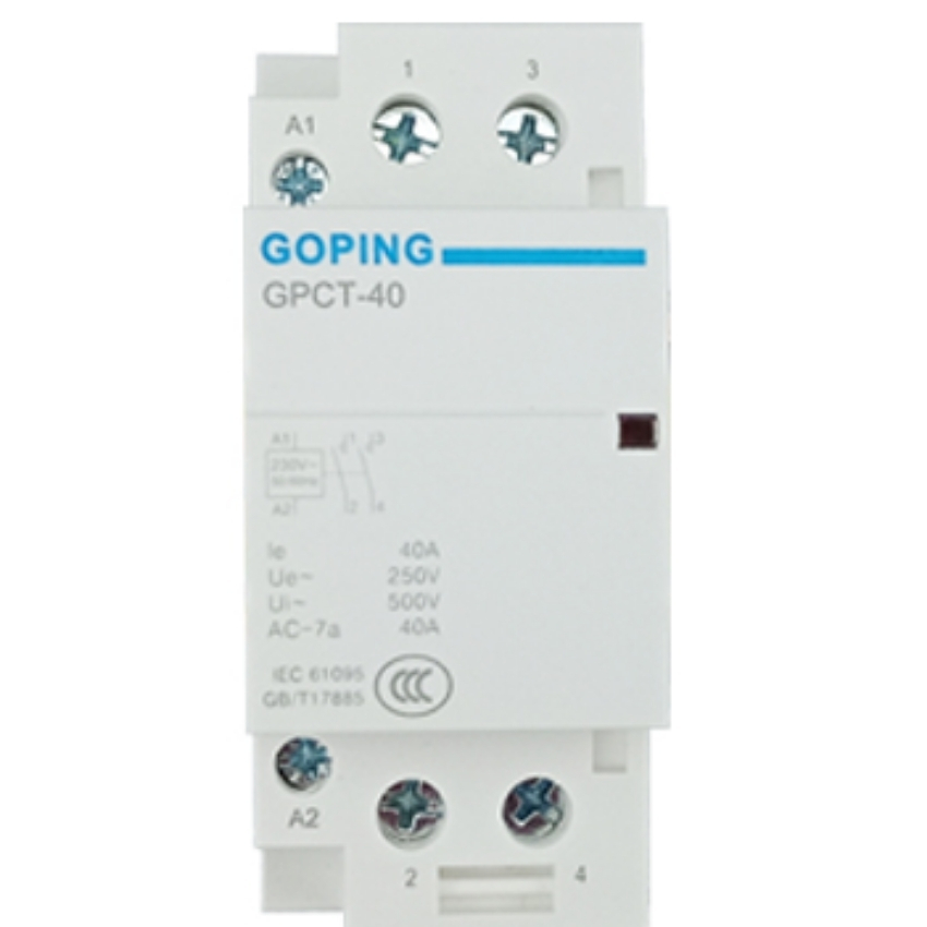 Khởi động từ, contactor 1 pha GOPING GTCT 40A/220V (Xám)