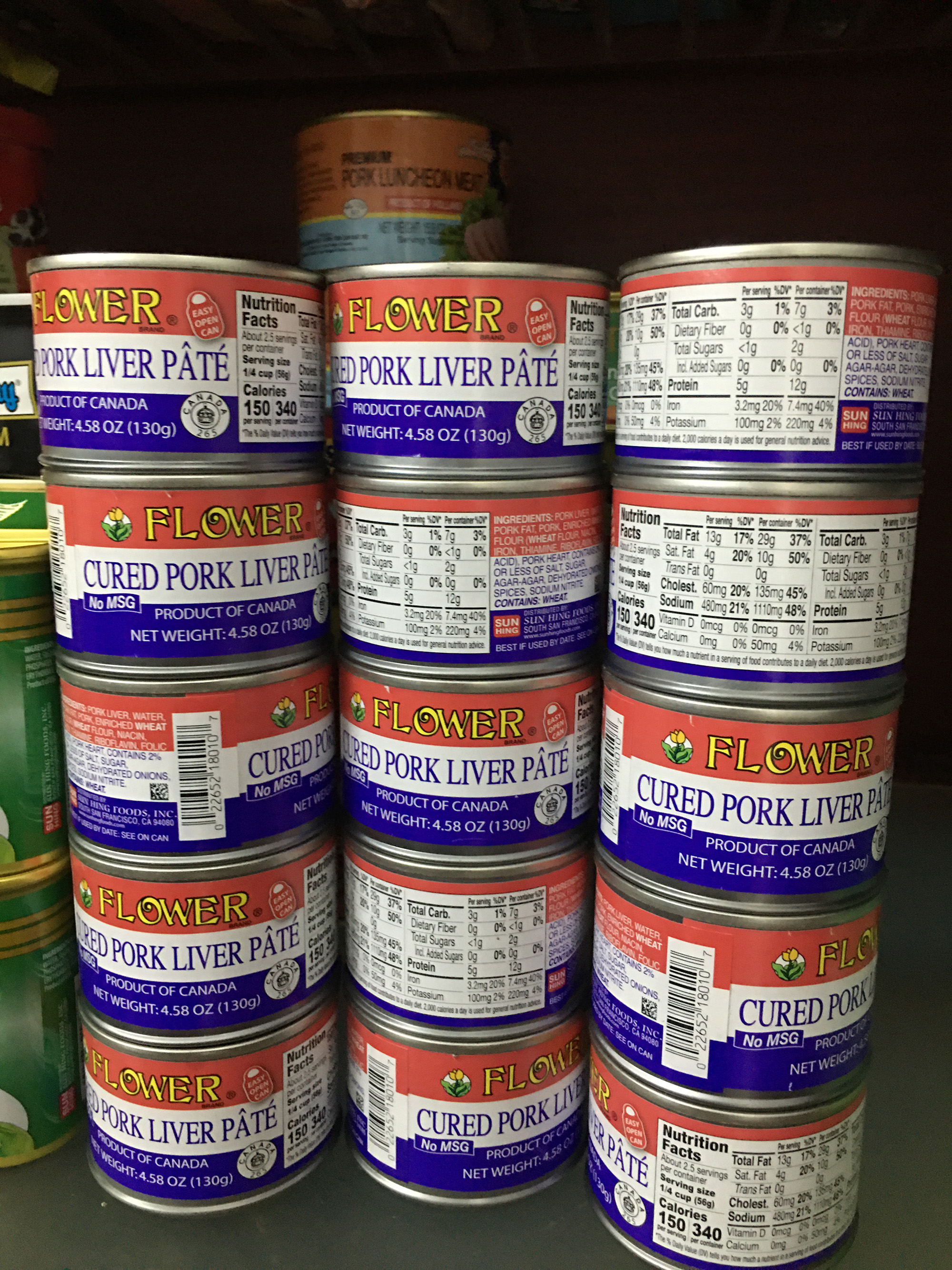 Pate Flower Pork Liver Pâtê (4.58oz-130g). Xuất xứ: Canada