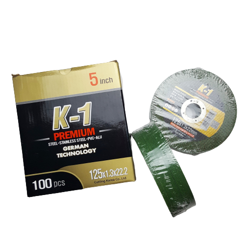 ĐÁ CẮT SẮT 125 | Đá cắt K1 Xanh | Đá cắt sắt 1 tấc 2