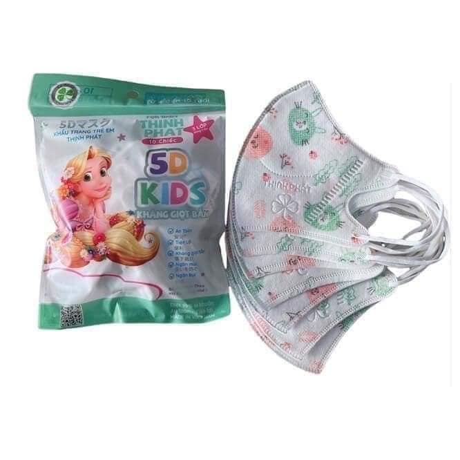 [HCM] Thùng 200 Cái Khẩu Trang 5D Mask Thịnh Phát Cho Bé Trai Gái 2-7 Tuổi