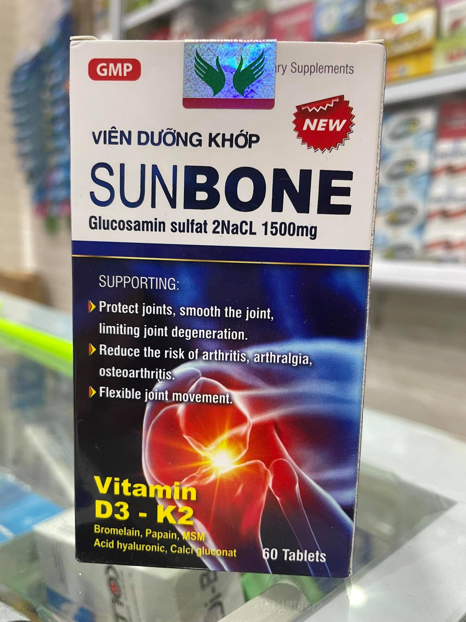 Viên Dưỡng Khớp SUNBONE - viên uống dưỡng khớp giảm viêm đau, thoái hóa khớp