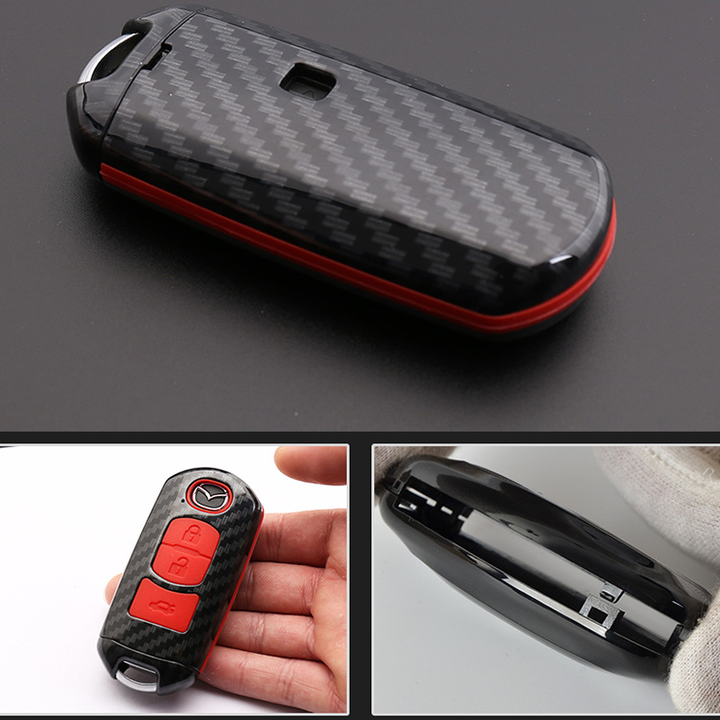 Genuine leather reflective keyed leather case for MAZDA 3 6 BT50