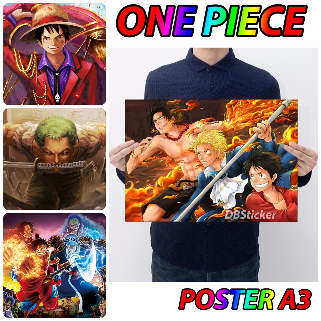 Poster dán tường, hình Anime One Piece dán trang trí