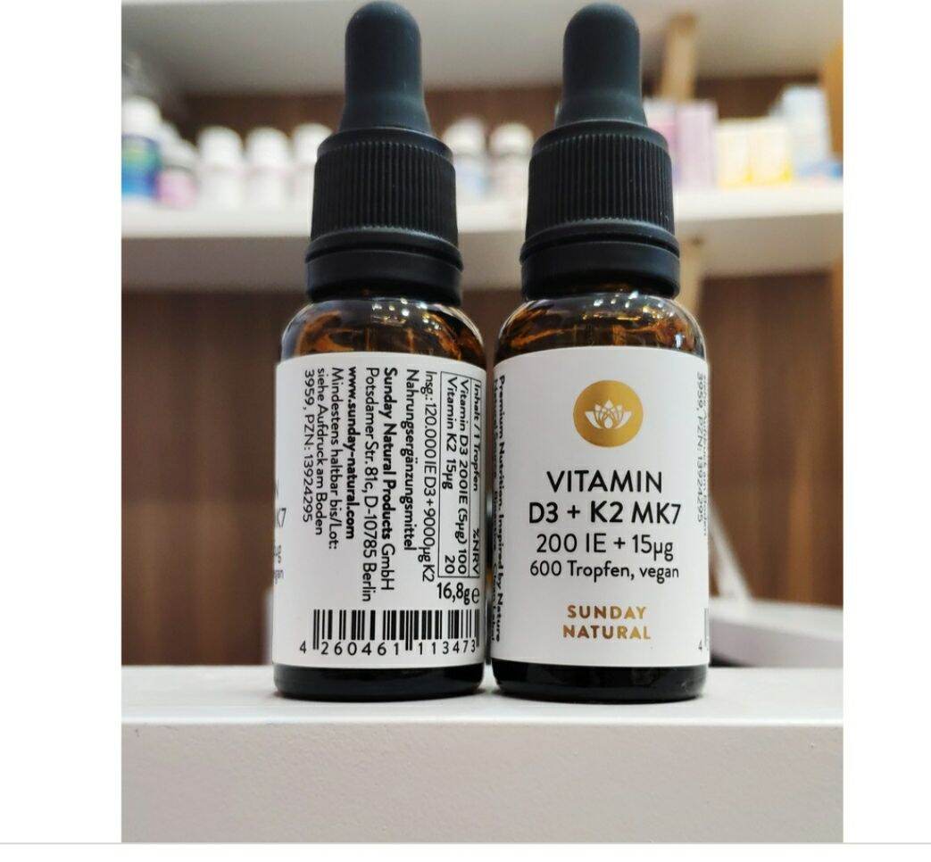 Vitamin D3 K2 Mk7 Sunday Natural 20ml Đức