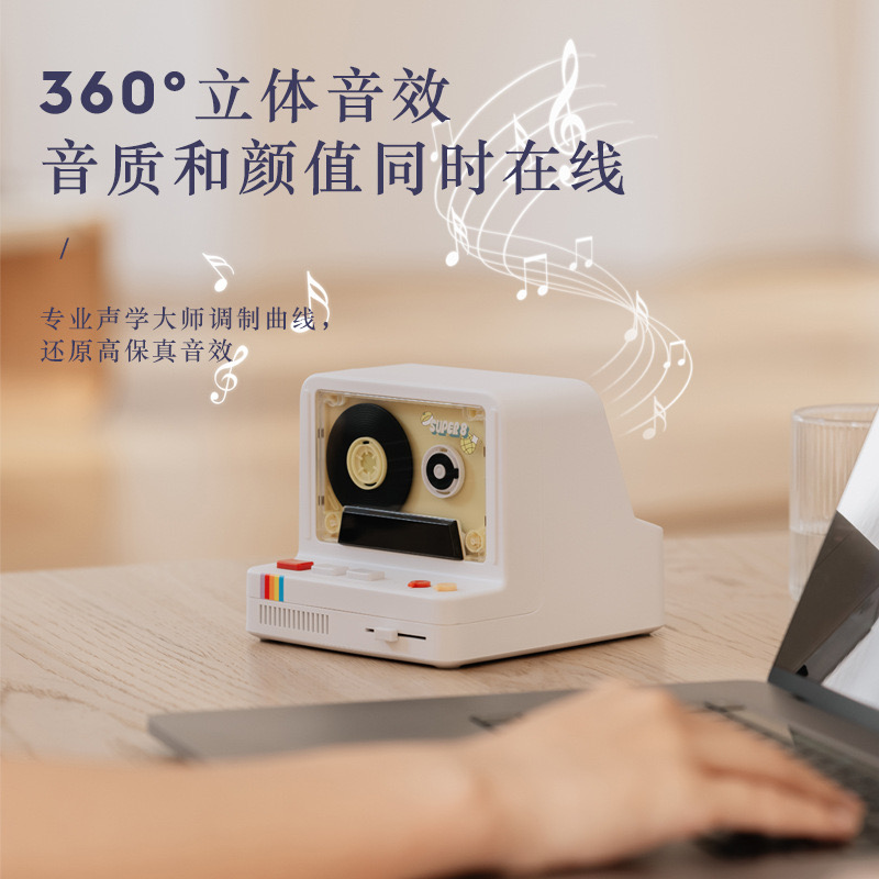 Loa bluetooth cassette cổ x20 retro ( Có Led RGB )