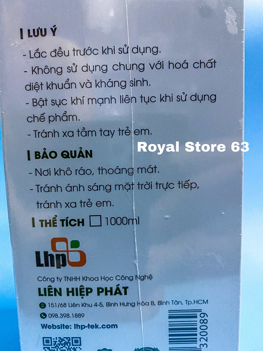 Vi sinh tiêu hóa cho cá cảnh Bac+ Koika 1000ml