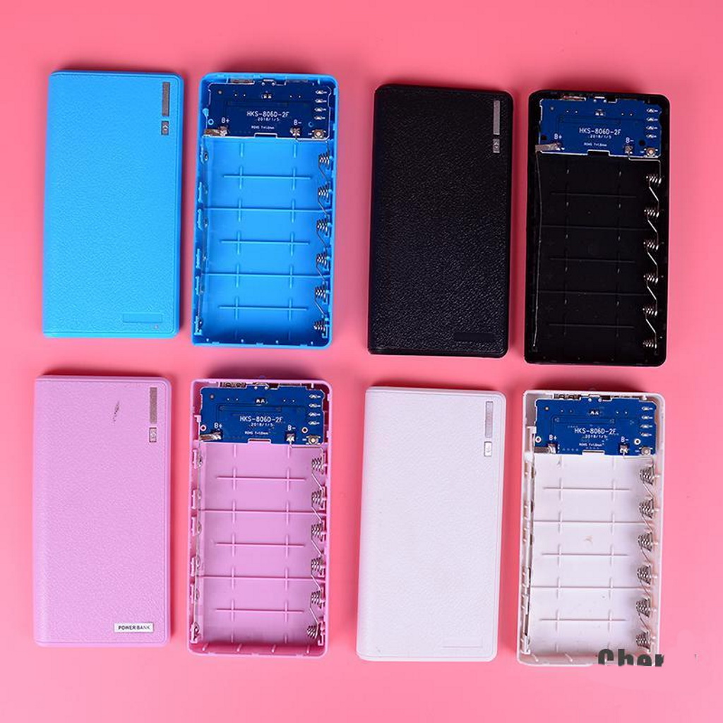 Box Sạc, Vỏ Sạc Dự Phòng 6 Pin 18650 (Loại Tốt)