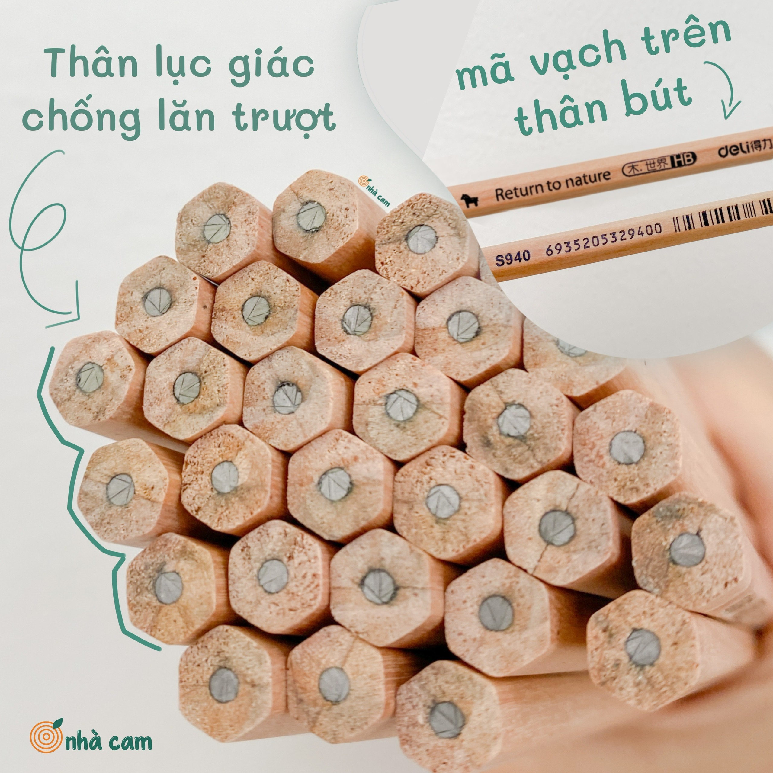 Bút Chì Gỗ Nature Deli Nhà Cam