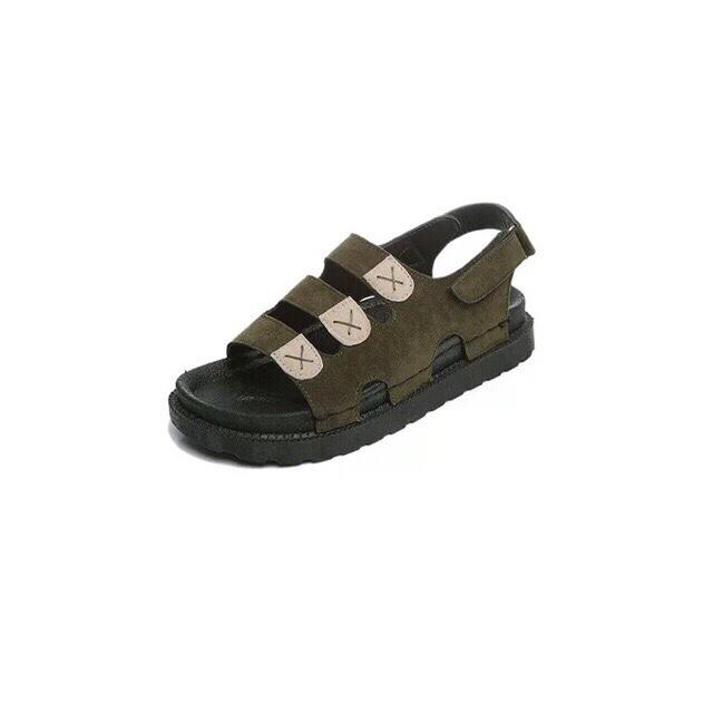 Sandal da lộn 3 quai ngang cực dễ thương