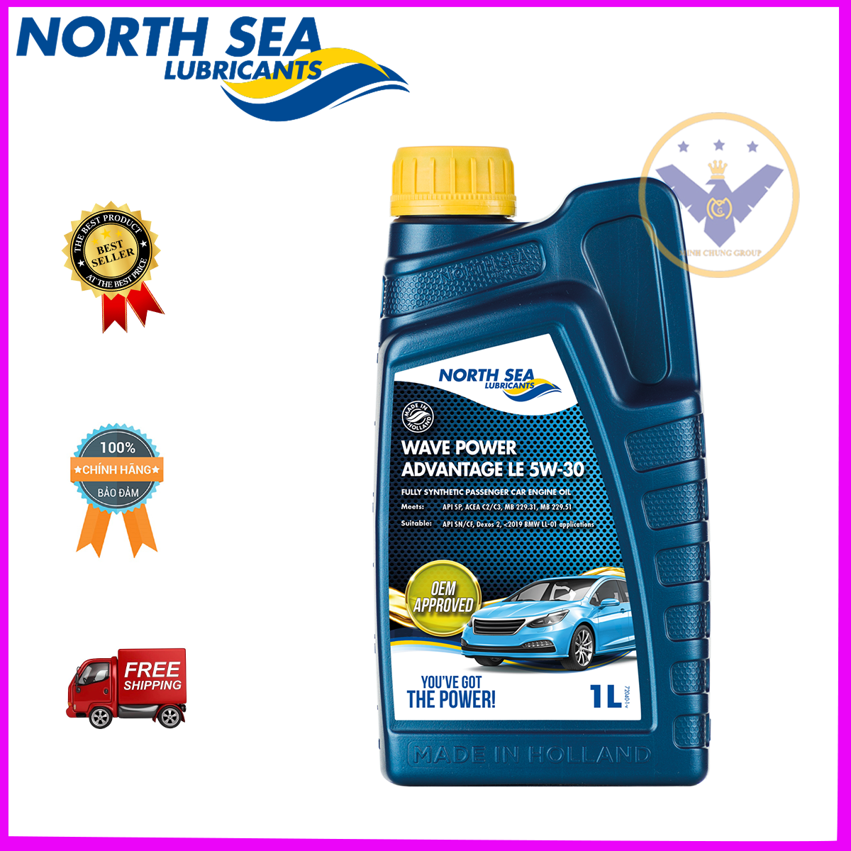 Dầu nhớt động cơ xe ô tô MULTIVIS ADT C3 5W-30 can 1 Lít