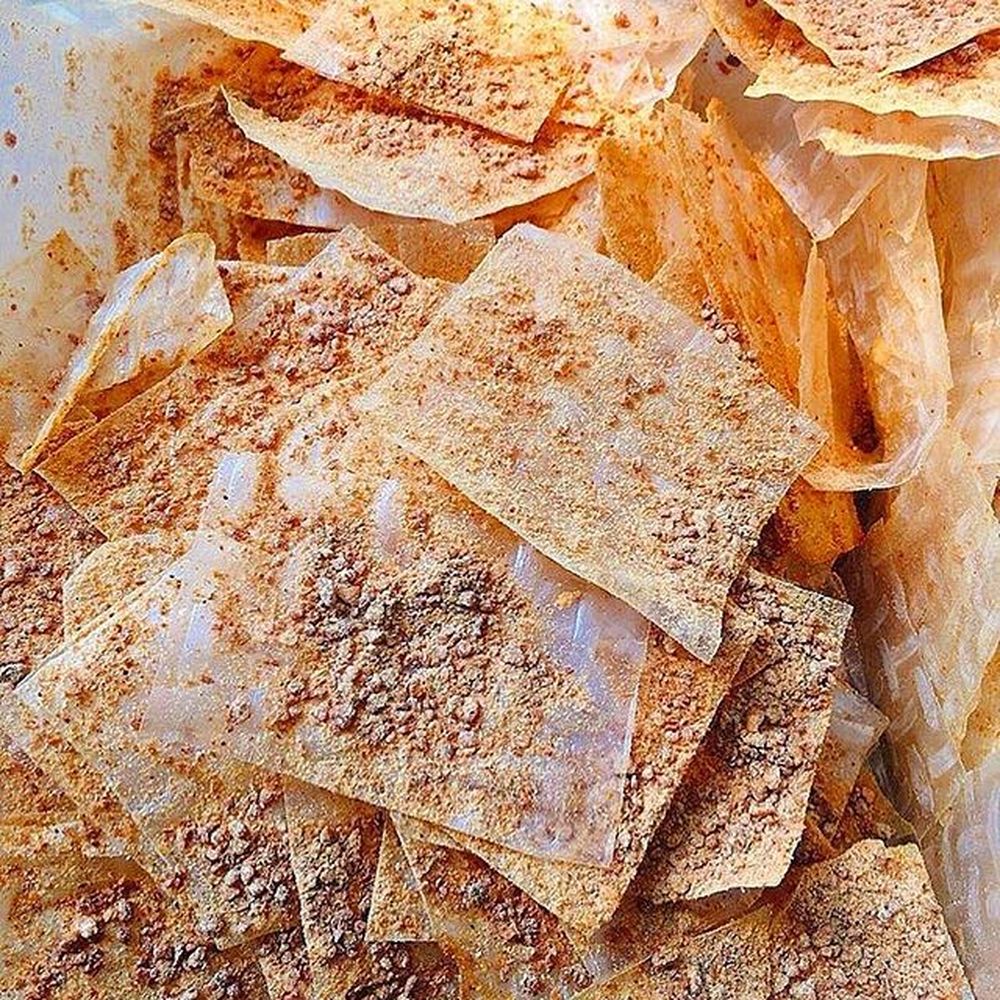Bánh tráng Xì ke SIÊU CAY 500gr (trộn Muối nhuyễn-Tỏi phi)