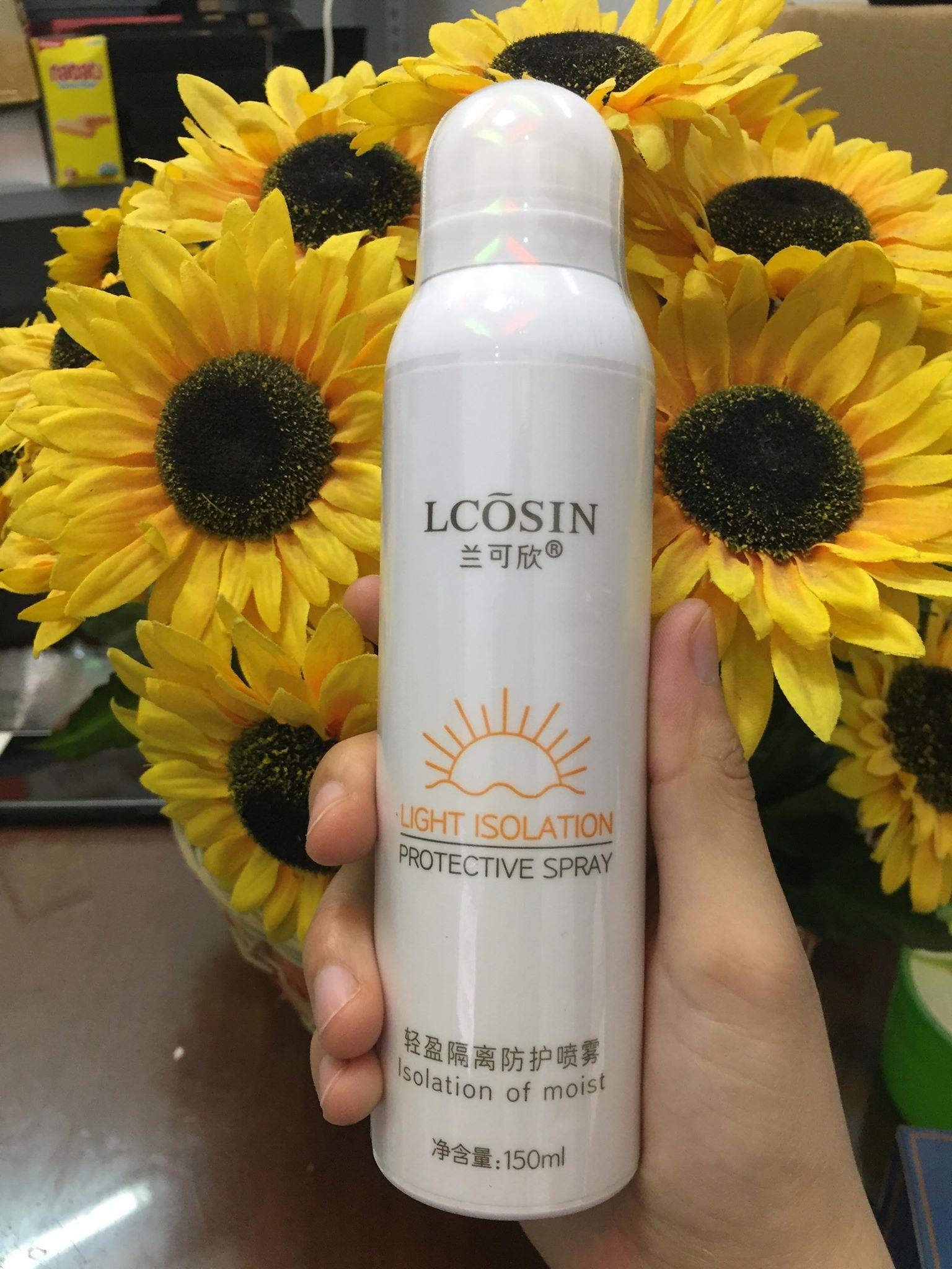 Xịt chống nắng và làm trắng da Lcosin