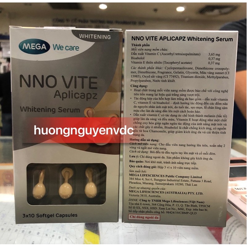 Serum dưỡng trắng da vitamin e nno vite