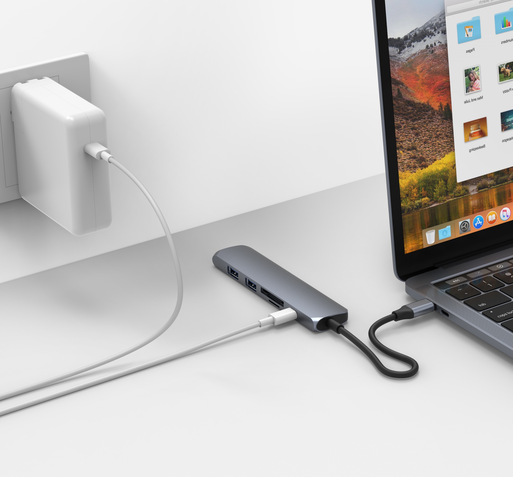 CỔNG CHUYỂN HYPERDRIVE BAR 6 IN 1 USB-C HUB FOR MACBOOK, SURFACE, PC & DEVICES – HD22E