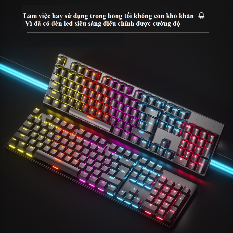Bàn phím cơ Gaming A800 - Black - LED RBG (RED Led Blue/ Brown/ Red switch)