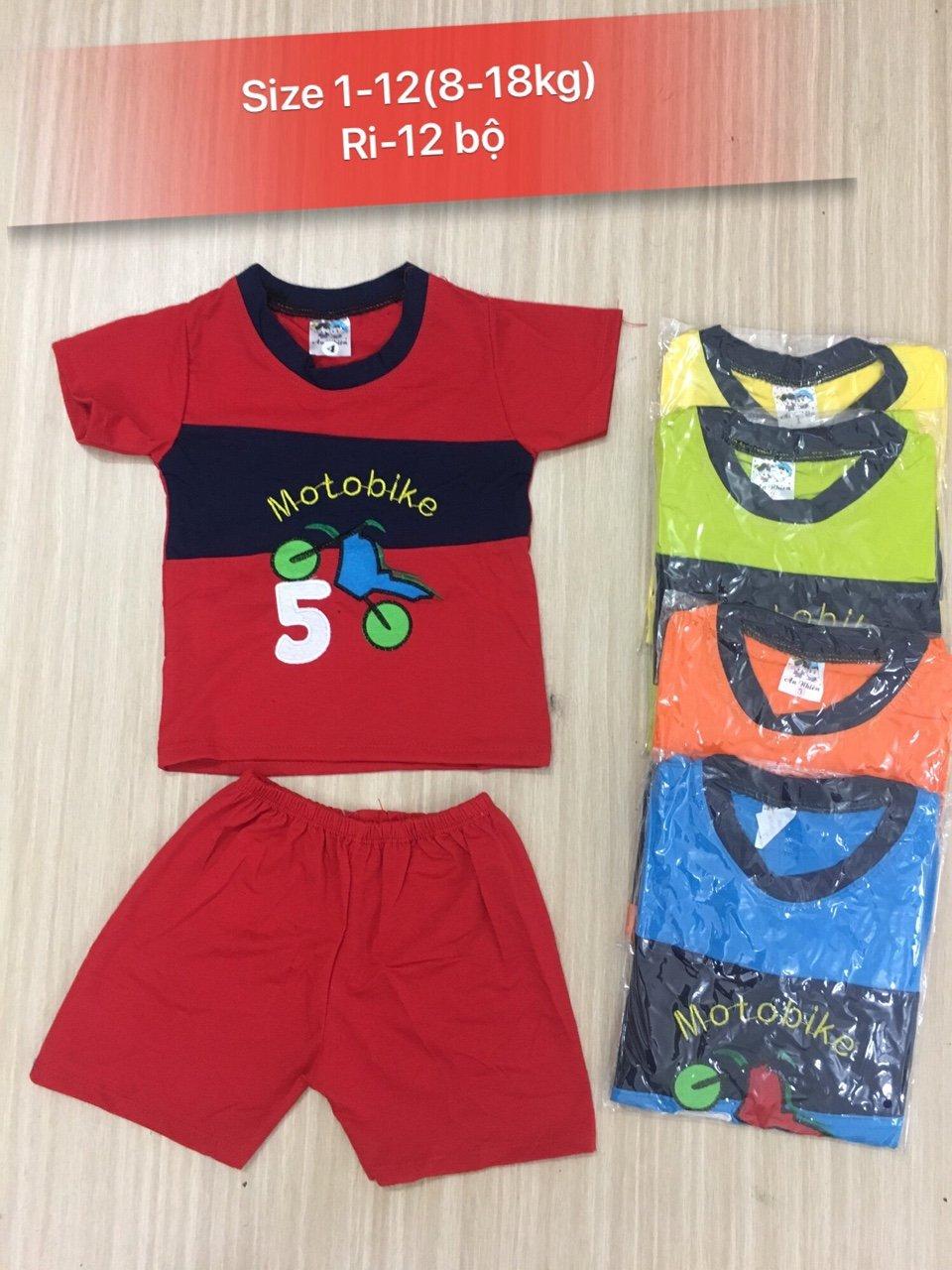 Combo 4 bộ đồ thun  cho bé trai 5-18kg