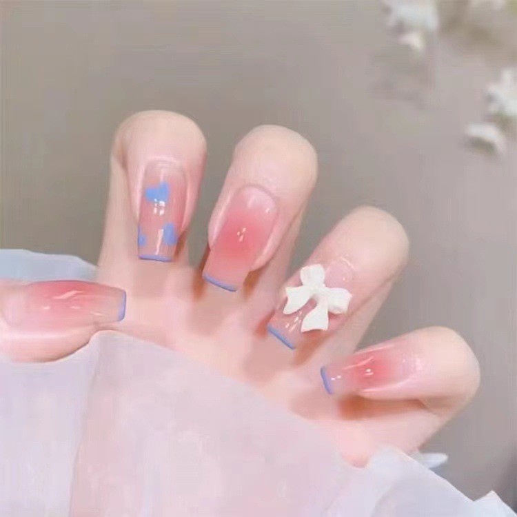 Bộ 24 móng tay giả, nail đính đá đẹp [WR]