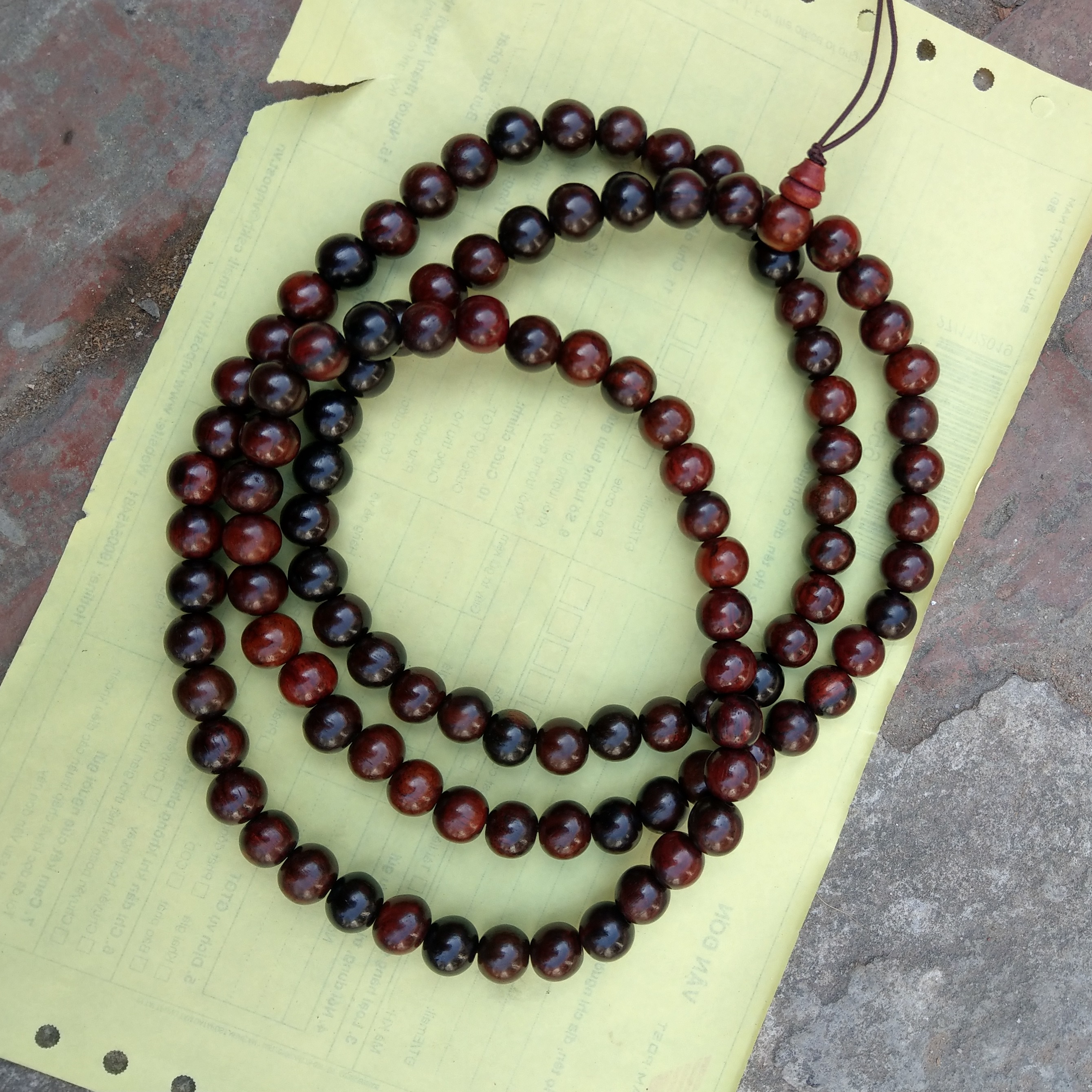 Tràng 108 Hạt - Gỗ Trắc - Size 10mm