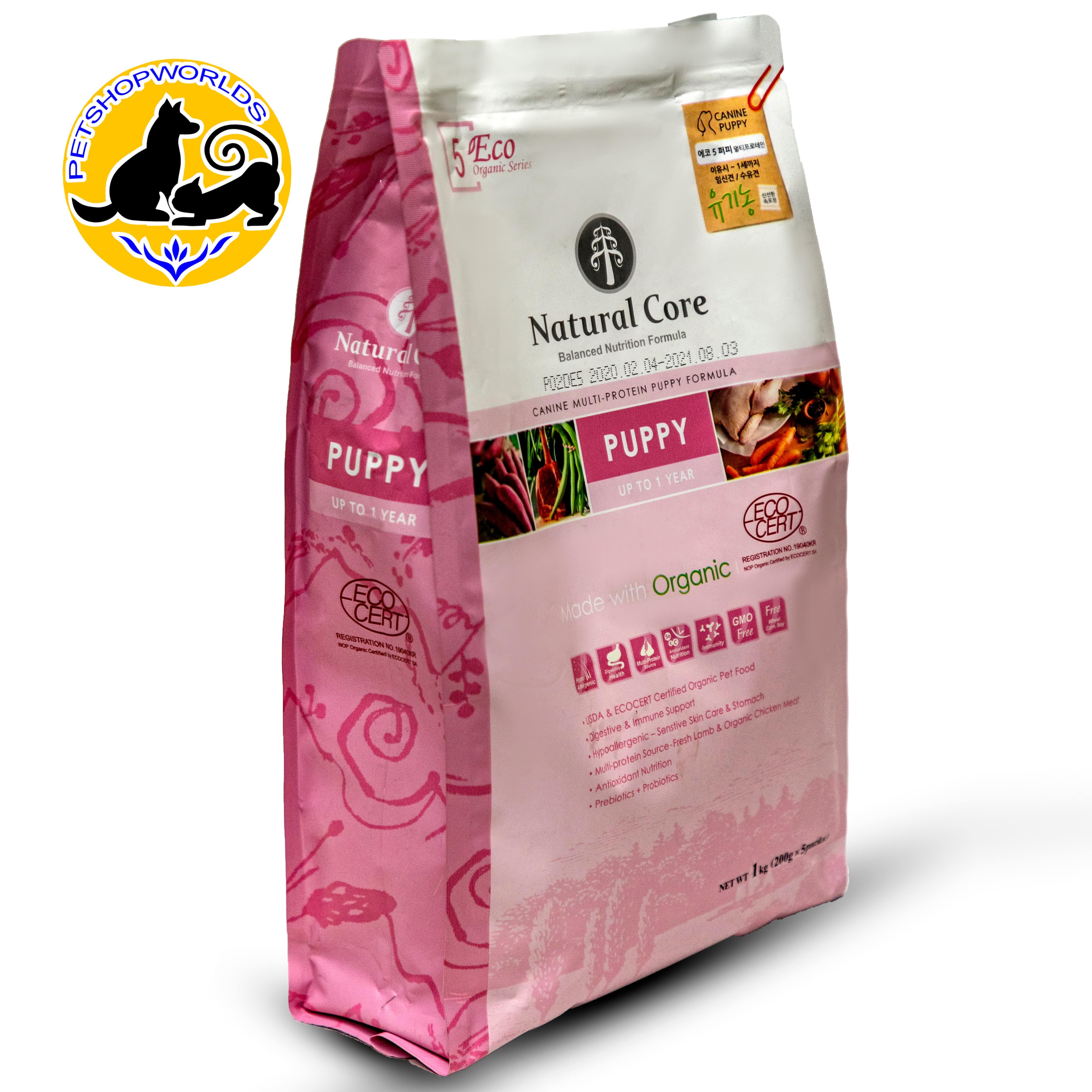 [HCM]Thức Ăn Hữu Cơ NATURAL CORE Cho Chó Con Thịt Cừu Gói 1Kg