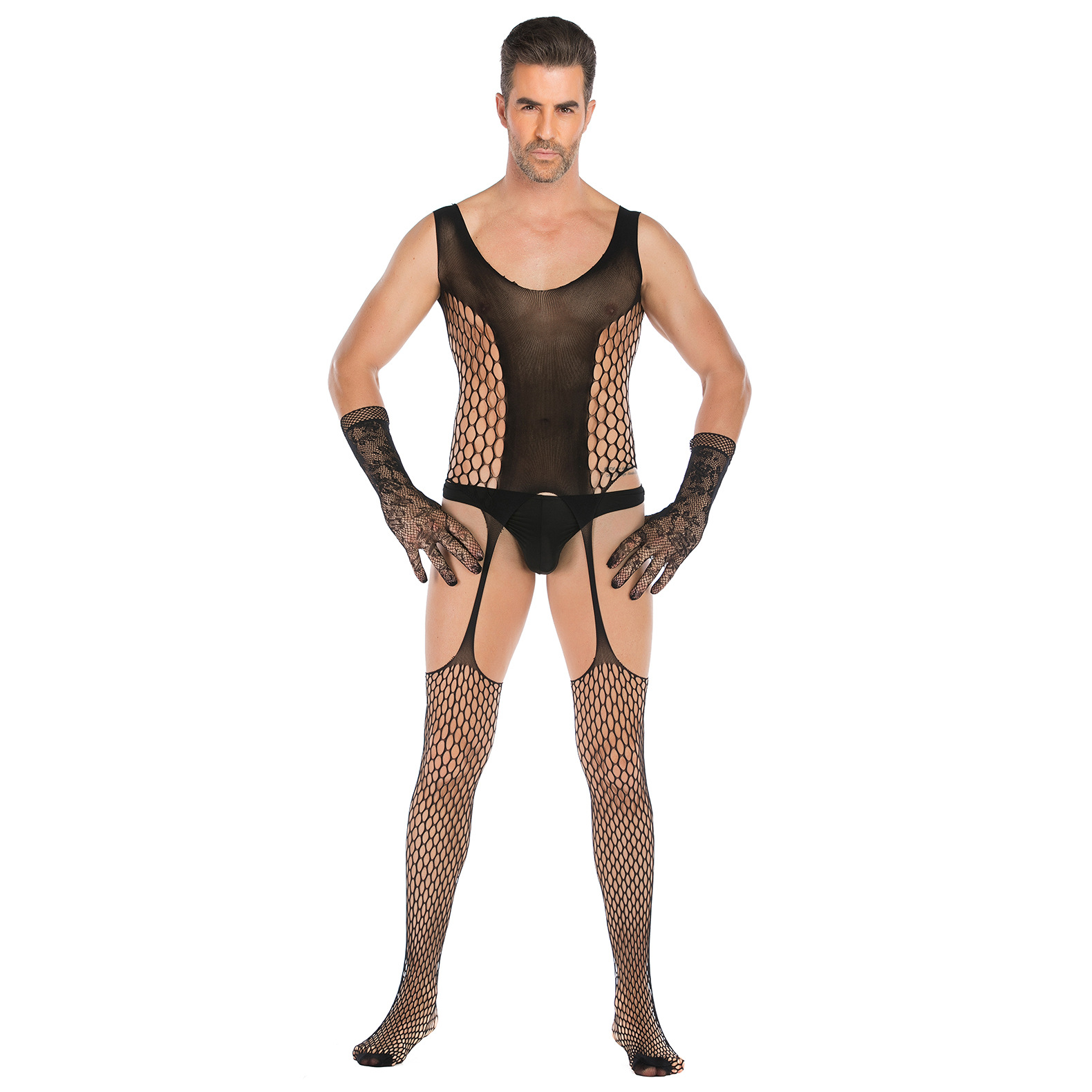 BODYSUIT NAM LƯỚI (QUẦN LIỀN ÁO) - A017 [che tên khi giao]