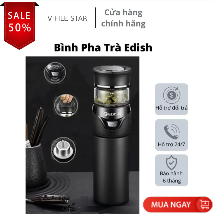 Bình giữ nhiệt, phích giữ nhiệt, bình ủ trà, ấm giữ nhiệt, Bình Pha Trà Nhật Bản, Bình Giữ Nhiệt Bình Pha Trà Kiêm Bình Giữ Nhiệt Đa Năng Inox 316 Thương Hiệu Edish . Bảo Hành Toàn Quốc.