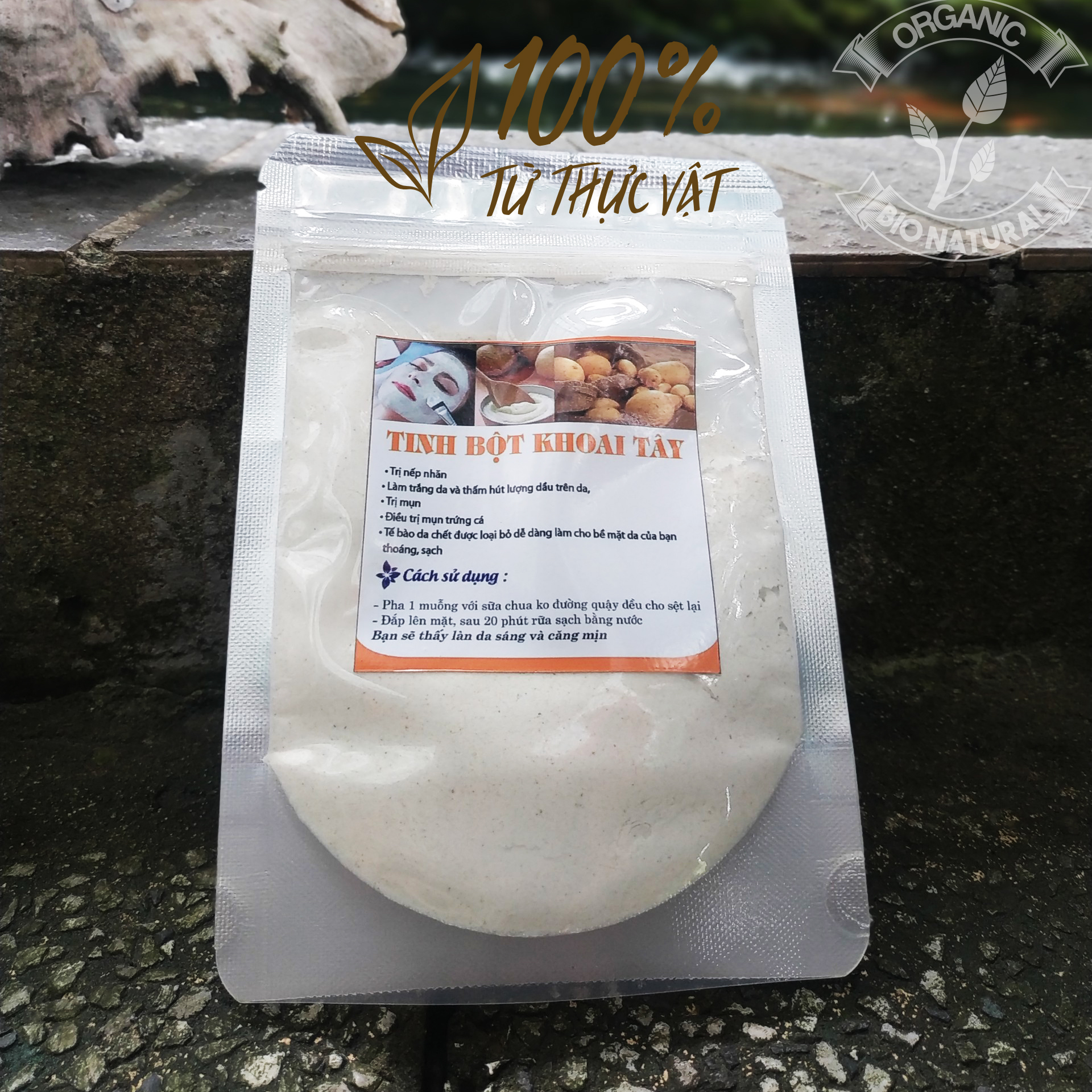 [BIONATURAL] Bột Đắp Mặt Nạ Tinh Bột Khoai Tây Handmade 50gr