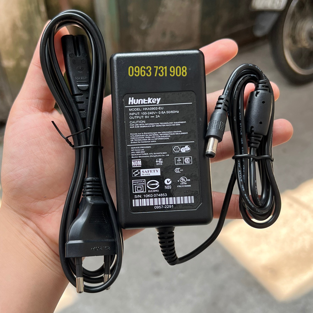 Nguồn 9v 2a loại tốt huntkey