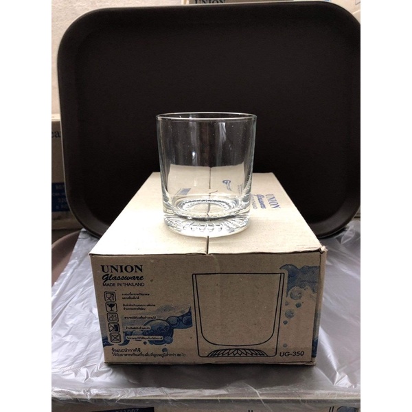 Ly thuỷ tinh đáy khía uống nước ug 350 hàng thái lan
