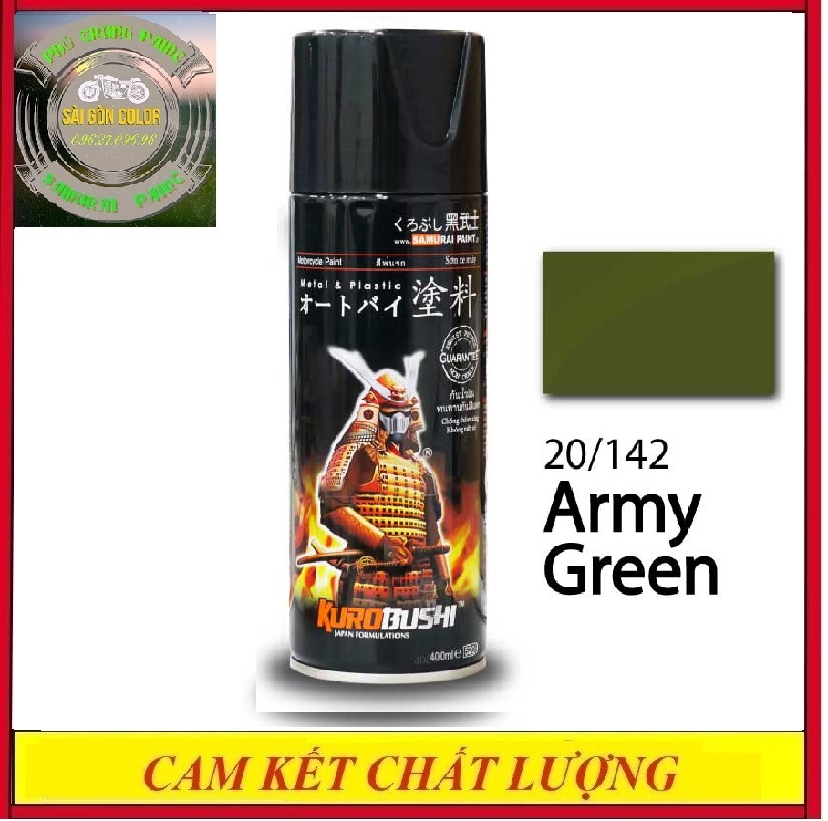 Sơn xịt Samurai màu xanh 142