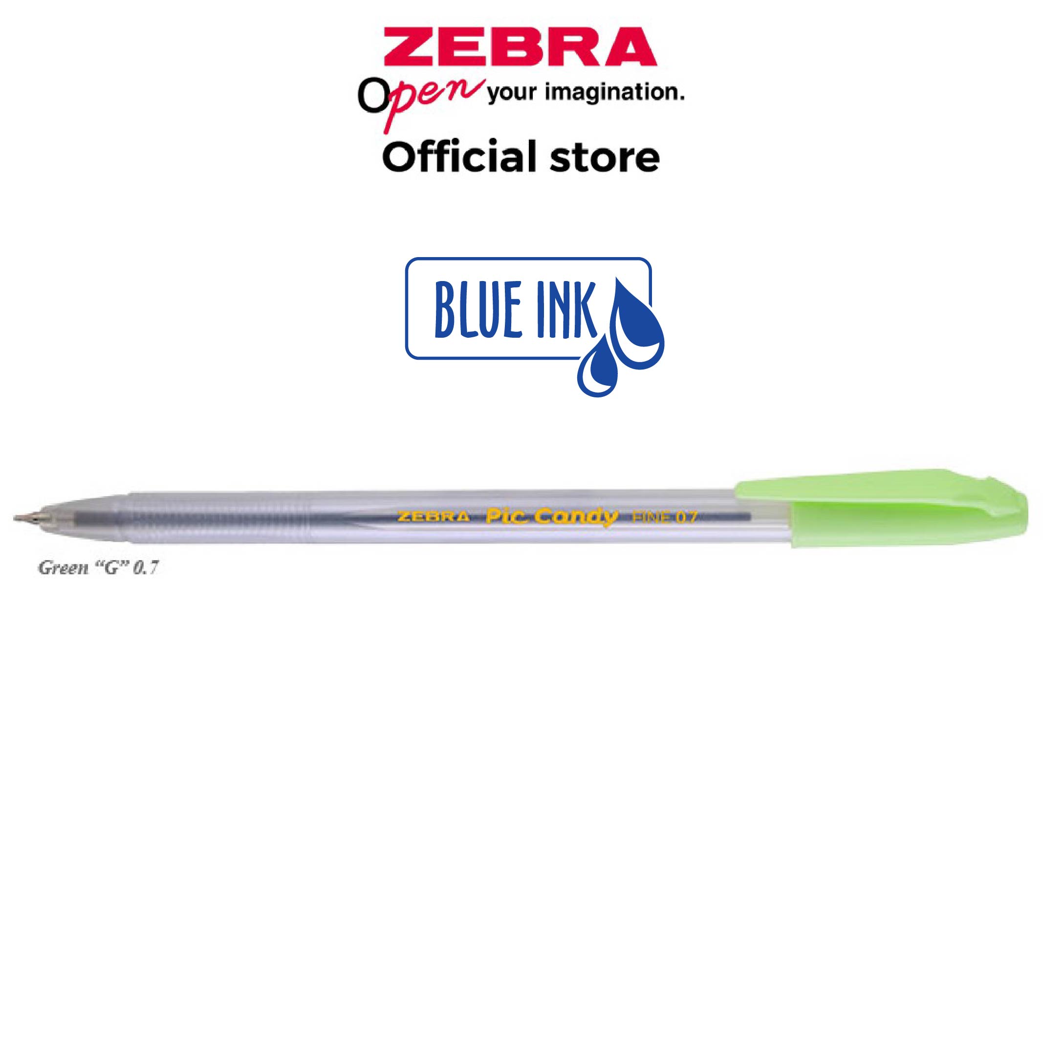 Bút Bi Pic Candy Ngòi 0.7mm - Có Nắp Chống Khô, Viết Mượt Trơn, Ra Mực Đều Không Tắc, Nét Đậm Rõ Dễ Đọc, Mực Nhanh Khô Hạn Chế Lem, Cầm Nhẹ Viết Lâu Không Mỏi, Dùng Học Sinh/Văn Phòng - ZEBRA PEN - [Chính Hãng]