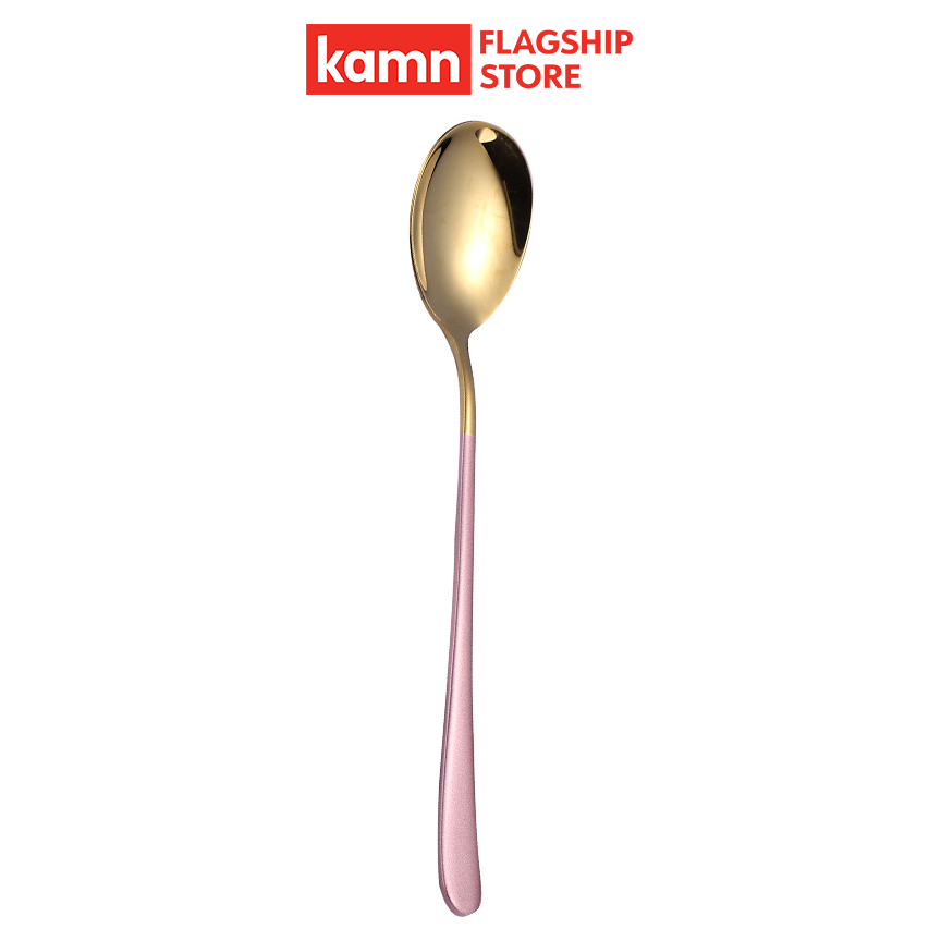 Thìa inox 304 Kamn mạ vàng cán màu
