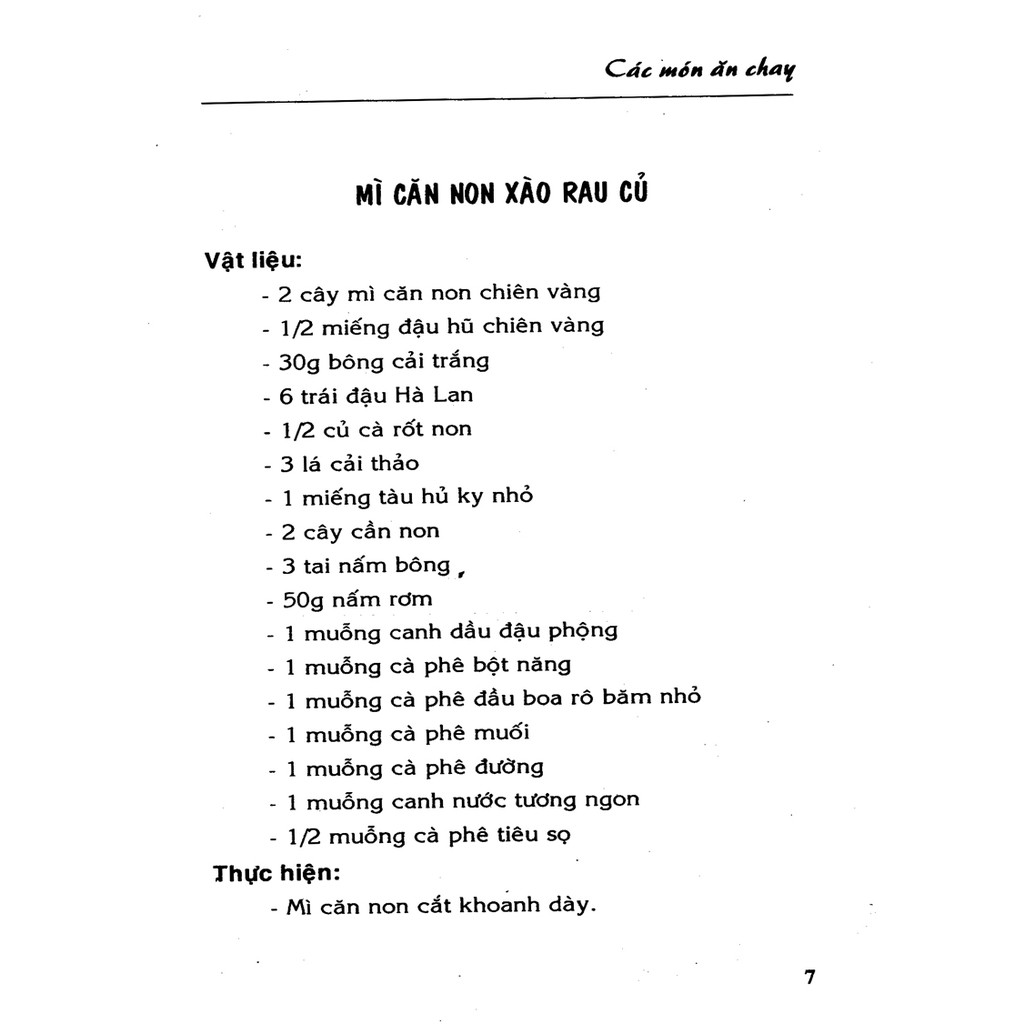 Sách - Các Món Ăn Chay(VT)
