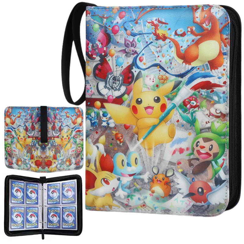 Anime 240 Piece Pokemon Cards Kawaii Album Book Game Collection Card Holder Hobby Pokémon Card Storage Bag Pokémon Collection Book Game Card Storage Bag for halloween christmas birthday gift