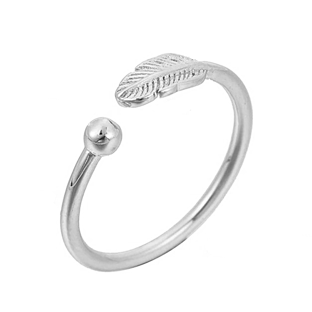 Nhẫn Nữ Lông Vũ May Mắn Bạc Hiểu Minh NU458