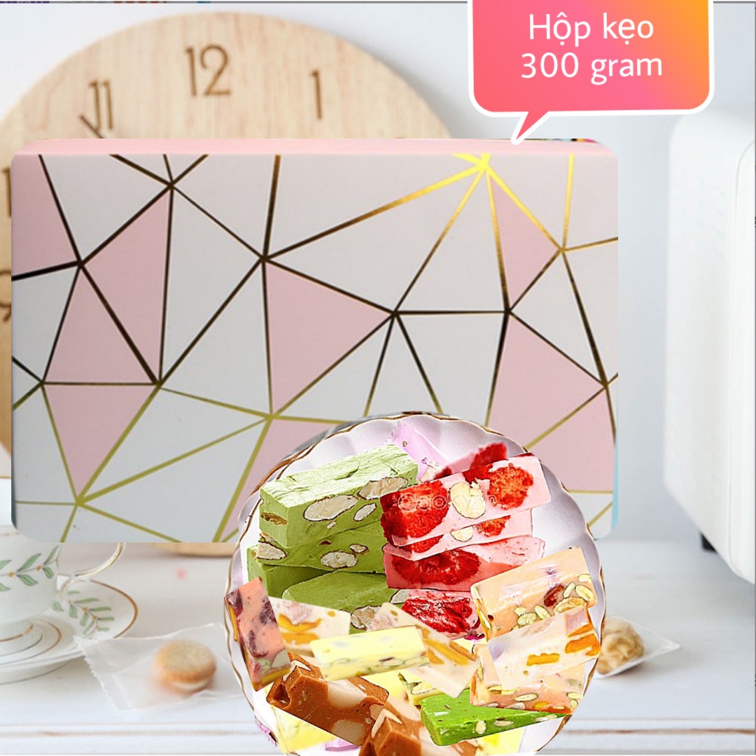 Kẹo nougat , Kẹo hạnh phúc ăn kiêng ăn vặt thơm ngon Healthy mix vị nhiều hạt mềm dẻo thơm ngon