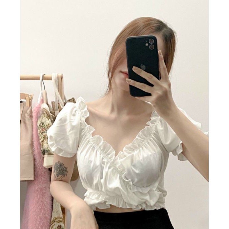 Áo Chéo ngực quấn dây bụng xinh a22