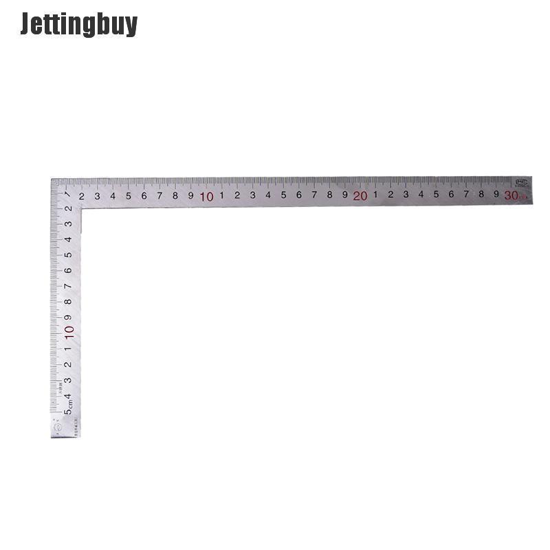Jettingbuy Stainless Steel 15x30cm 90 Degree Angle Metric Try Mitre Square Ruler Scale