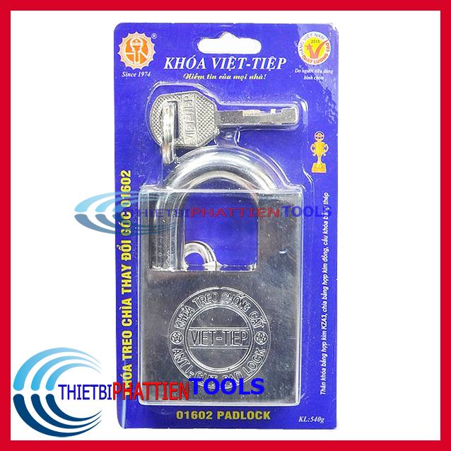 Ổ Khoá Cửa VIỆT TIỆP Chống Cắt 6 Phân Lớn 96x60mm Phi 12mm Mã 01602 Chính Hãng