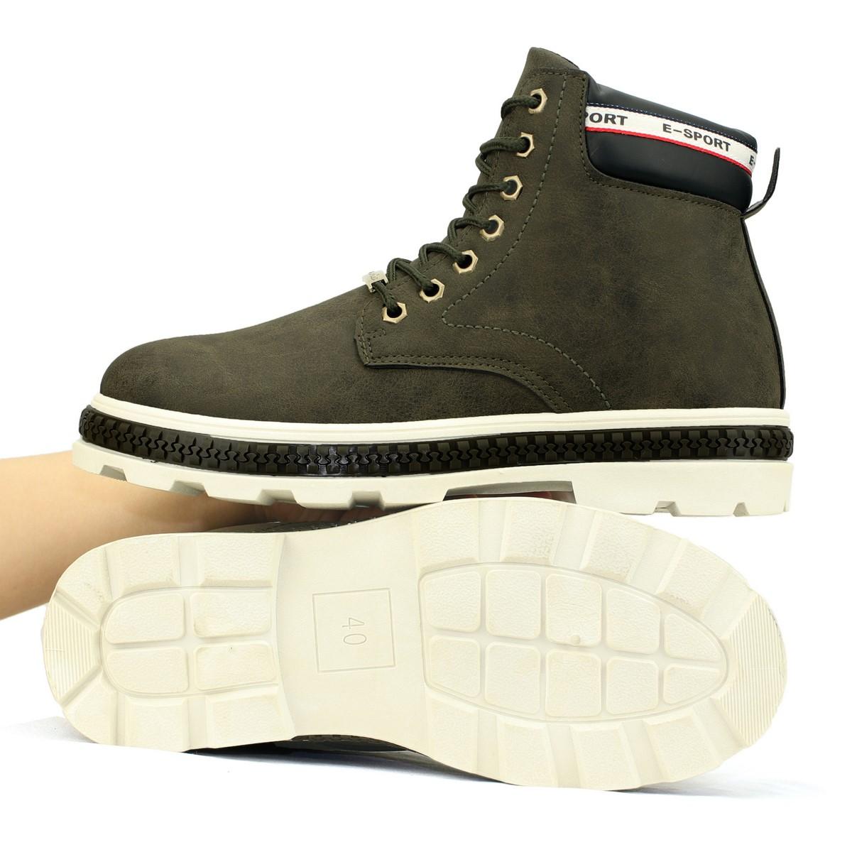 Giày Boot Cổ Cao Nam Cao Cấp BCC006 Xanh Quân Đội