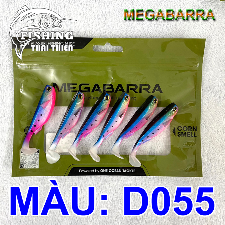 Combo 6 Con Mồi Giả Cá Mềm Megabarra Không Lưỡi Câu Lure RY182B Dài 80mm Nặng 6g Mẫu Mới Nhiều Màu Siêu Nhạy Dùng Câu Cá Lóc, Chẽm, Mú