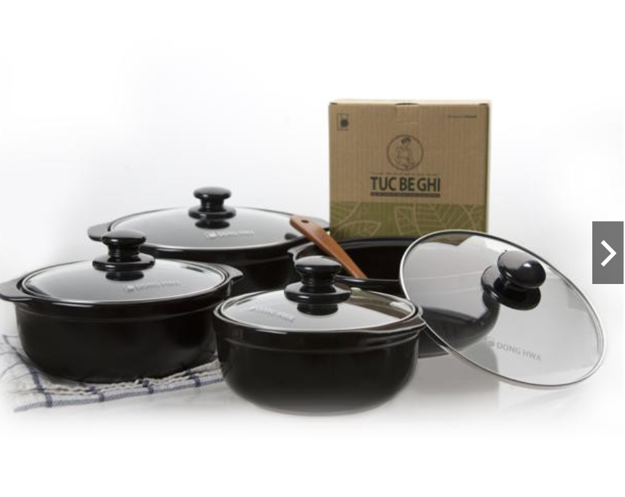 Nồi Đất Cao Cấp Tucbeghi có Nắp Kiếng ( nhiều size )