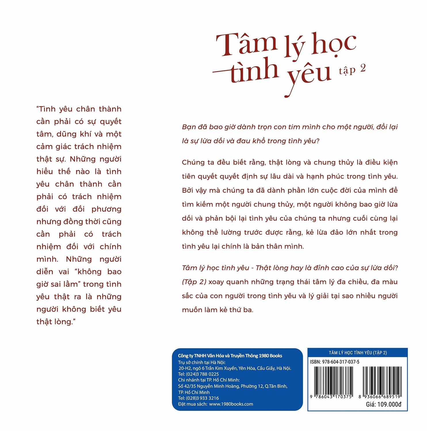 Tâm Lý Học Tình Yêu - Tập 2