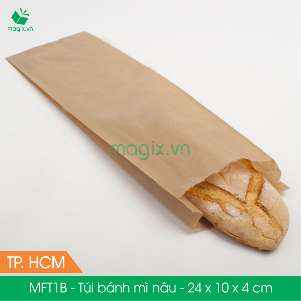 Giá bán MFT1B - 24x10x4 cm - 1000 Túi giấy bánh mì nâu