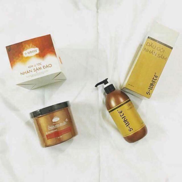 Combo nhỏ ủ và gội nhân sâm đào swhite