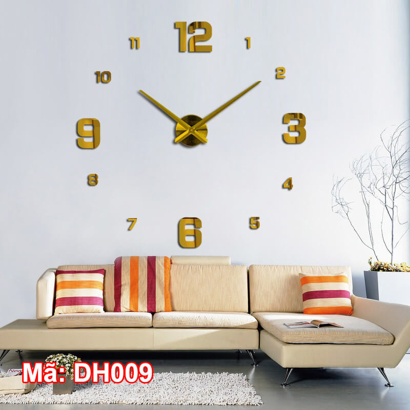 Đồng hồ dán tường trang trí phòng khách cực đẹp