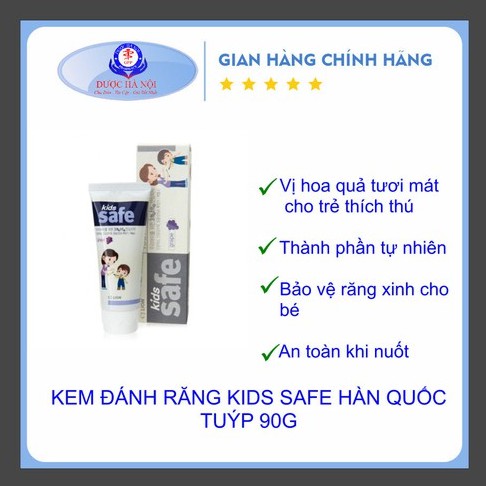 [Kèm quà tặng]Kem Đánh Răng Trẻ Em Hàn Quốc Kids Safe