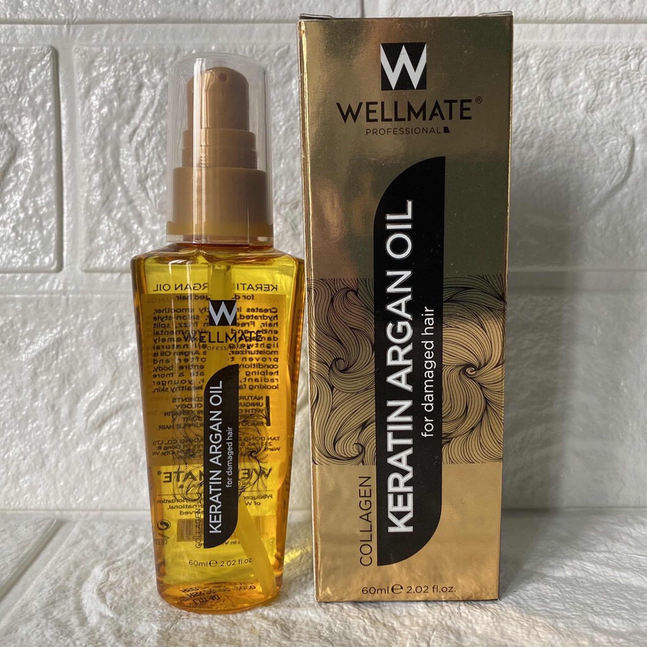 ??Best Seller??Tinh Dầu Phục Hồi Tóc Wellmate Keratin Argan Oil 60ml