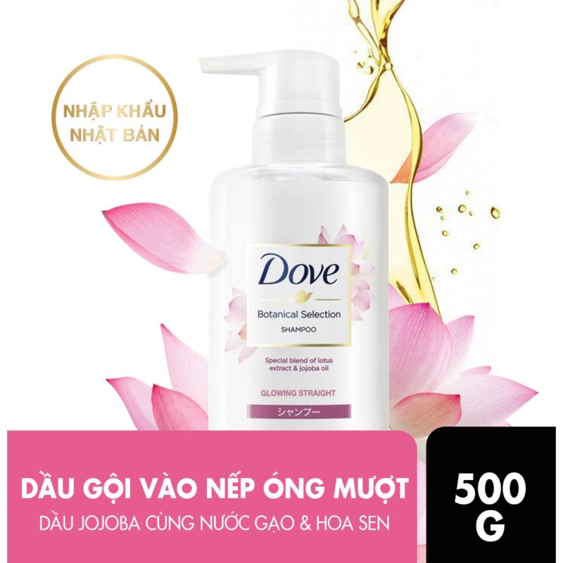 Dầu gội Dove giúp tóc bóng mượt hoa sen & dầu Jojoba Botanical Selection 500g giá rẻ