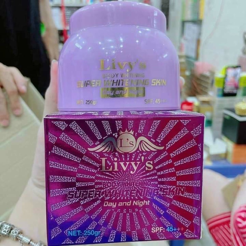 Kem body livy tím dưỡng da trắng hồng tự nhiên
