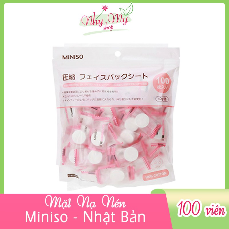 Mặt nạ nén miniso 100 viên nhật bản, sản phẩm tốt với chất lượng, độ bền cao và được cam kết sản phẩm y như hình
